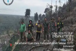 Kolaborasi Tim Gabungan Berhasil Jinakkan Kebakaran Lahan 1,5 Hektare di Kluet Utara