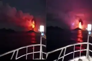 Beredar Video Erupsi Dahsyat Gunung Anak Krakatau, Otoritas Pastikan Informasi Tersebut Hoaks
