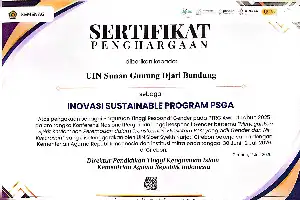UIN Sunan Gunung Djati Bandung logra un reconocimiento nacional en la 3.ª edición de los Premios PTRG de PTKI