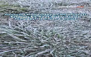 Frost Phenomenon Reappears on Mount Papandayan Due to Plummeting Temperatures