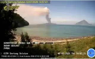Volcanic Activity Increases, Mount Anak Krakatau Status Now on Alert