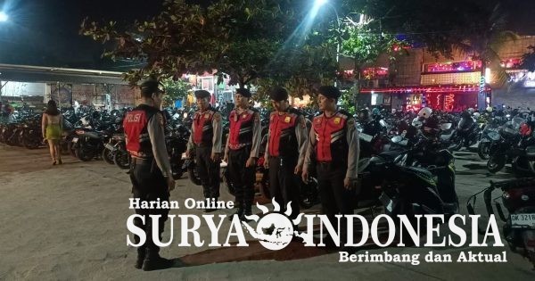 Ciptakan Kamtibmas di Kawasan Wisata, Polsek Kuta Utara Gelar Patroli Dini Hari