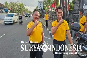 Chief of Mengwi Police Leads Fun Walk, Promotes Physical Fitness and Personnel Solidarity