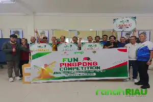 Через турнір з настільного тенісу PWI Riau зміцнює партнерство з SKK Migas Sumbagut та EMP Bentu