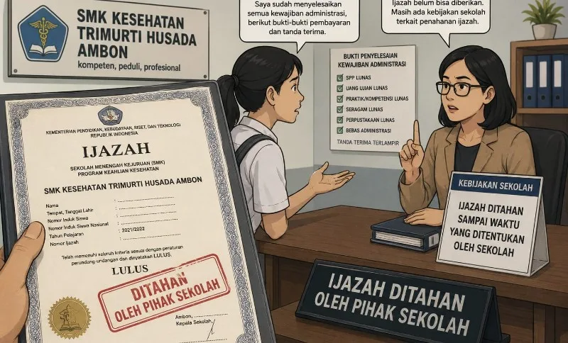 Enam Tahun Menanti, Alumni SMK Kesehatan di Ambon Tak Kunjung Terima Ijazah Meski Tunggakan Lunas
