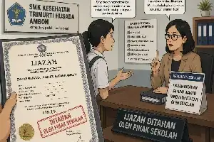 Tras seis años de espera, exalumno de Escuela Vocacional de Salud en Ambon no recibe su diploma pese a saldar todas sus deudas