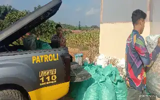En apoyo a Asta Cita, la Policía de Gunung Mas refuerza la seguridad alimentaria a través de la cosecha de maíz productivo