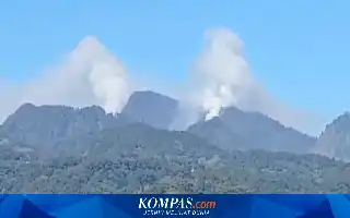 Wildfire Hits Mount Biru in Mojokerto, Bukit Cendono Hiking Trail Closed