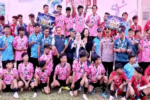Kalahkan Ngraho, Kontingen Balen Sabet Emas Sepak Bola Porkab II Bojonegoro