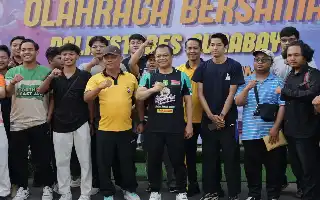 Strengthening Synergy, Surabaya City Police Host Joint Sports Day for 80th Bhayangkara Day