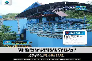 Perumdam Tirta Kencana realiza mantenimiento en la Planta de Tratamiento de Agua de Gunung Lipan, el suministro de agua en Samarinda se verá interrumpido temporalmente