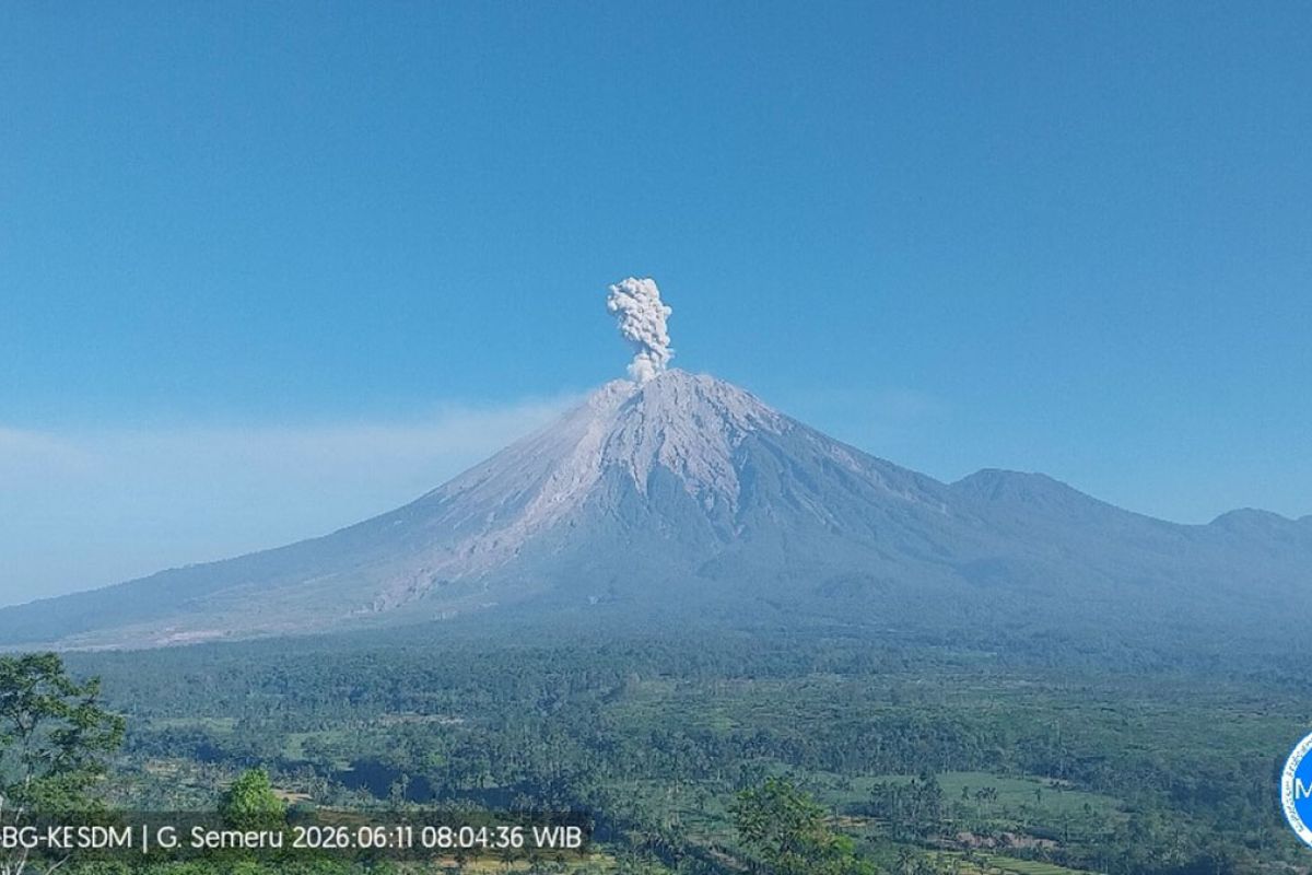 Aktivitas Vulkanik Meningkat, Gunung Semeru Erupsi Enam Kali dalam Sehari