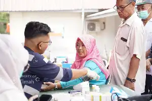 Commemorating 50th Anniversary, PT Timah Provides Free Healthcare Services for Hundreds of Sungailiat Residents