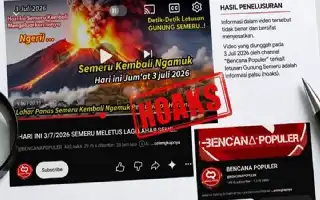 BPBD Lumajang Confirms Video of Mount Semeru Eruption Circulating on Social Media is Fake