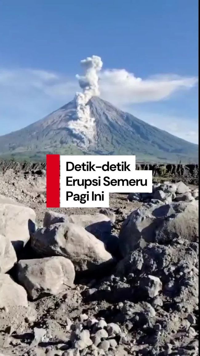 Gunung Semeru Kembali Erupsi, Awan Panas Capai Jarak 4,5 Kilometer