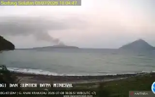 Volcanic Activity of Mount Anak Krakatau Remains at Alert Status