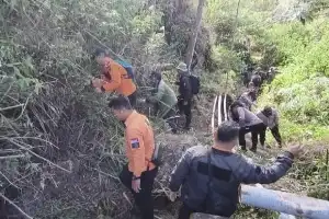 Para prevenir incendios forestales, Perhutani construye un cortafuegos de 4,5 km en la ruta de senderismo del monte Lawu