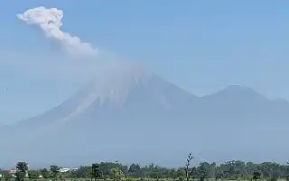 Volcanic Activity Increases: Mount Semeru Spews Ash Column 1,300 Meters High