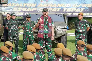 Kunjungi Yonarhanud 11/WBY, Pangdam I/Bukit Barisan Tegaskan Pentingnya Penguasaan Teknologi Perang Modern