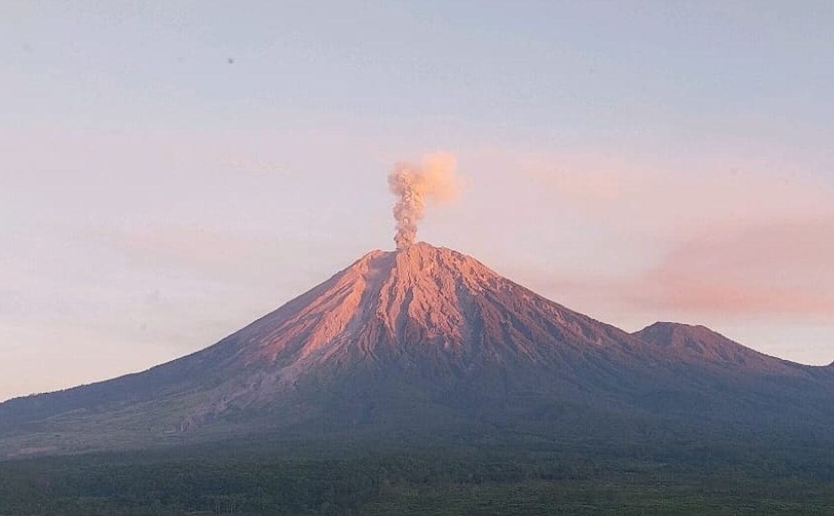 Gunung Semeru Kembali Erupsi, Semburkan Abu Vulkanik Setinggi 1.200 Meter
