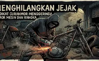 La Policía de Banten desmantela una banda de robo de motocicletas: borraban la identidad de los vehículos con una amoladora