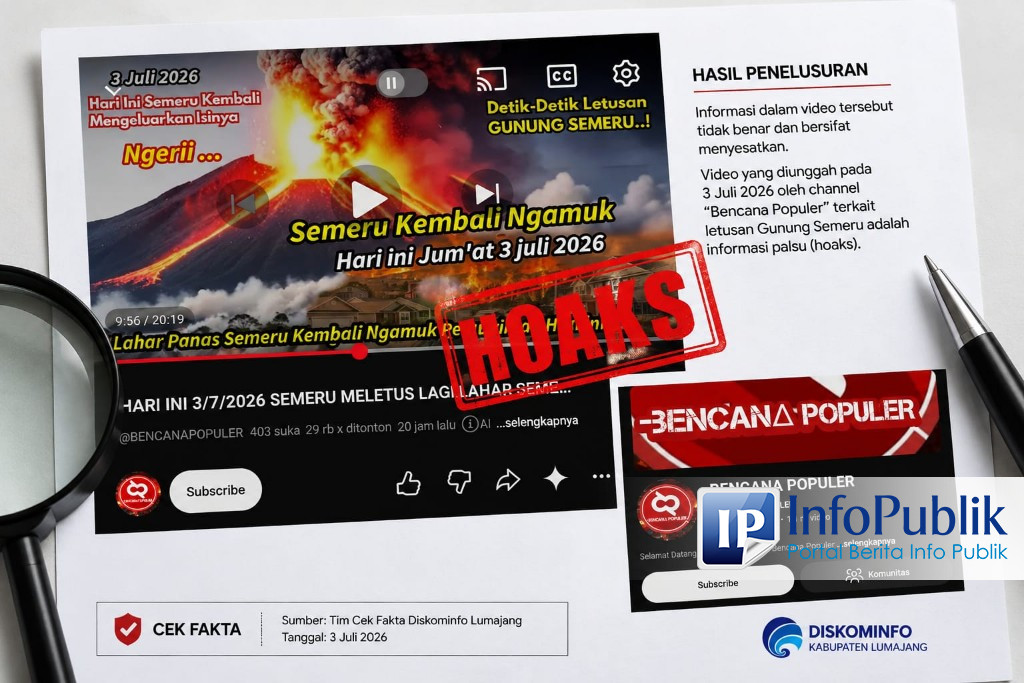 BPBD Lumajang Klarifikasi Video Hoaks Erupsi Semeru yang Beredar di Media Sosial