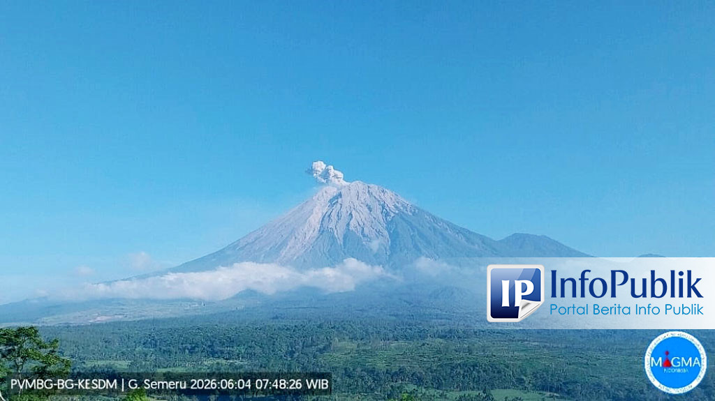 Gunung Semeru Kembali Erupsi, BPBD Lumajang Imbau Warga Patuhi Zona Larangan