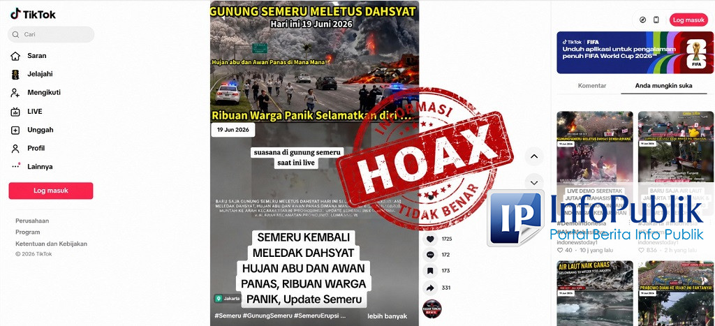 BPBD Lumajang Bantah Isu Letusan Dahsyat Semeru: Warga Diminta Waspada Informasi Valid
