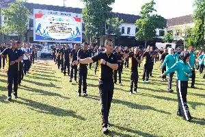 Strengthening Law Enforcement Synergy, Jombang Forkopimda Holds Joint Sports Event