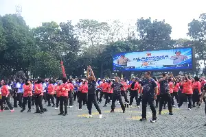 Strengthening Internal Synergy, West Java Regional Police Holds Joint Sports Event in Bandung
