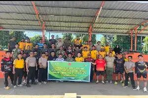 Strengthening Security Synergy, ANTAM UBP Nikel Kolaka Holds Joint Sports Event with TNI and Polri
