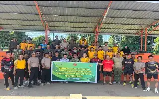 Para reforzar la sinergia de seguridad, ANTAM UBP Nikel Kolaka organiza una jornada deportiva conjunta con la TNI y la Polri