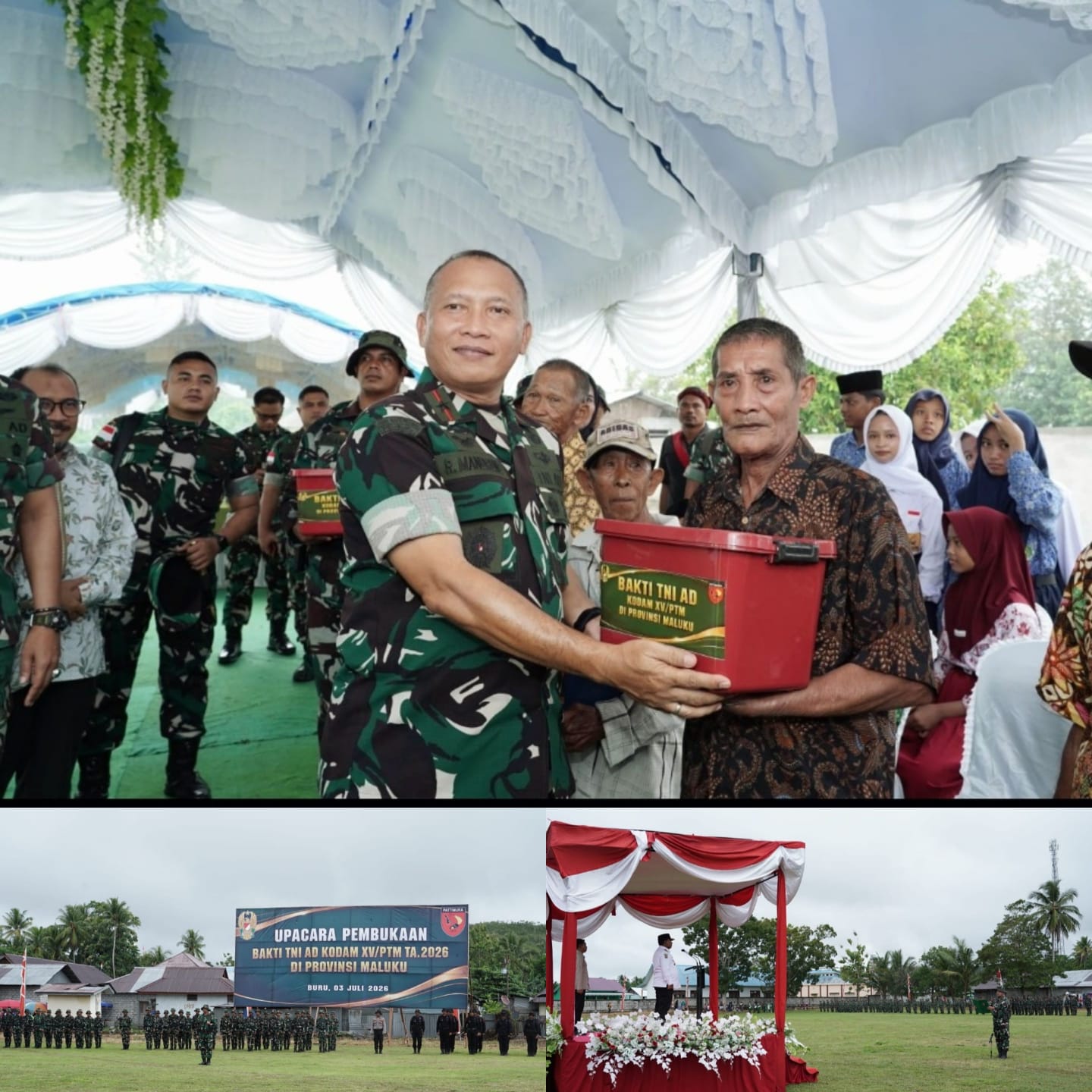 Perkuat Infrastruktur dan Kesejahteraan, Kodam XV/Pattimura Gulirkan Bakti TNI AD di Maluku