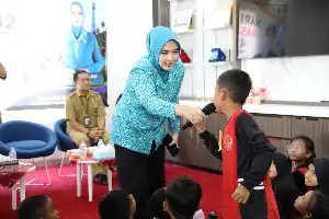 Vibrant National Children's Day Celebration, Babel TP-PKK Educates Pangkalpinang Students on Literacy and Dental Care