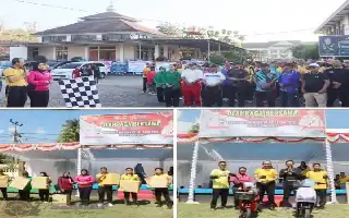 Strengthening Synergy, Bima City Police Hold Joint Sports Event to Welcome the 80th Bhayangkara Day