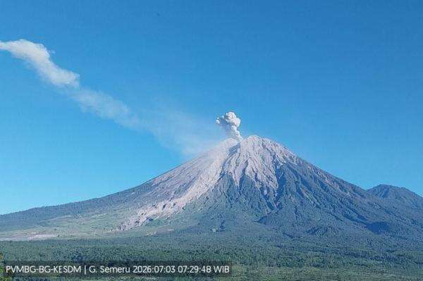 Gunung Semeru Kembali Erupsi, Semburkan Abu Vulkanik Setinggi 1,1 Kilometer