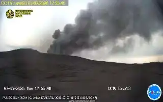 Volcanic Activity Increases, Mount Anak Krakatau Spews Black Smoke